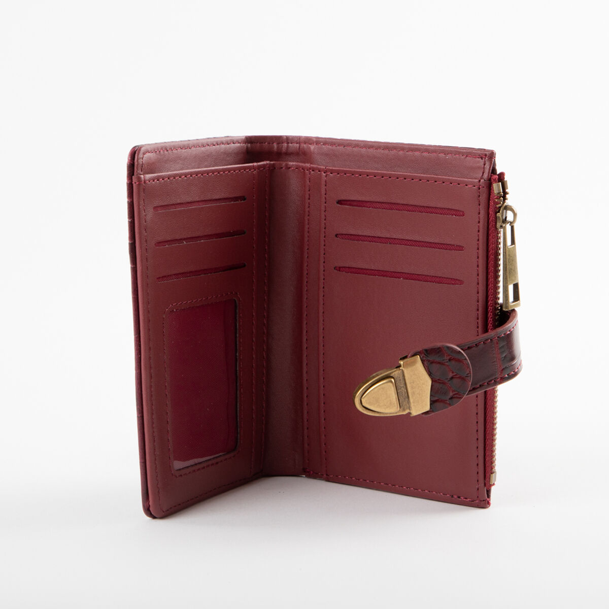 Billetera Ecocuero Burdeo Portman Club