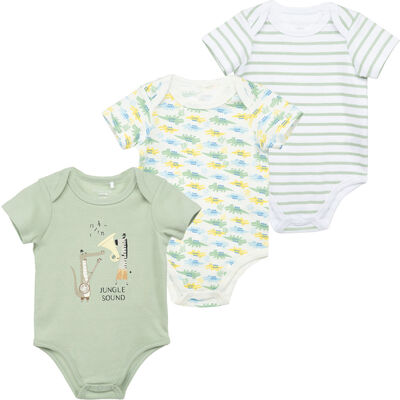 Pack 3 Body Manga Corta Bebo Chess Baby