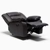 Juego de Living Reclinable Daniels Sof&aacute; 3 Cuerpos + 2 Bergers Roma Negro