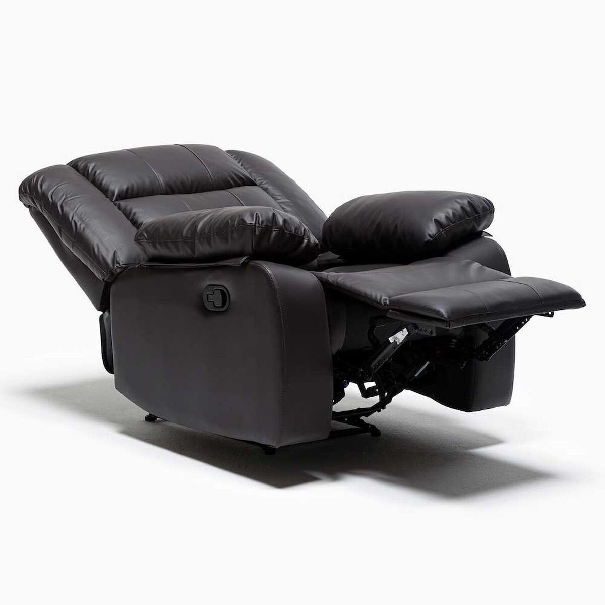 Juego de Living Reclinable Daniels Sof&aacute; 3 Cuerpos + 2 Bergers Roma Negro