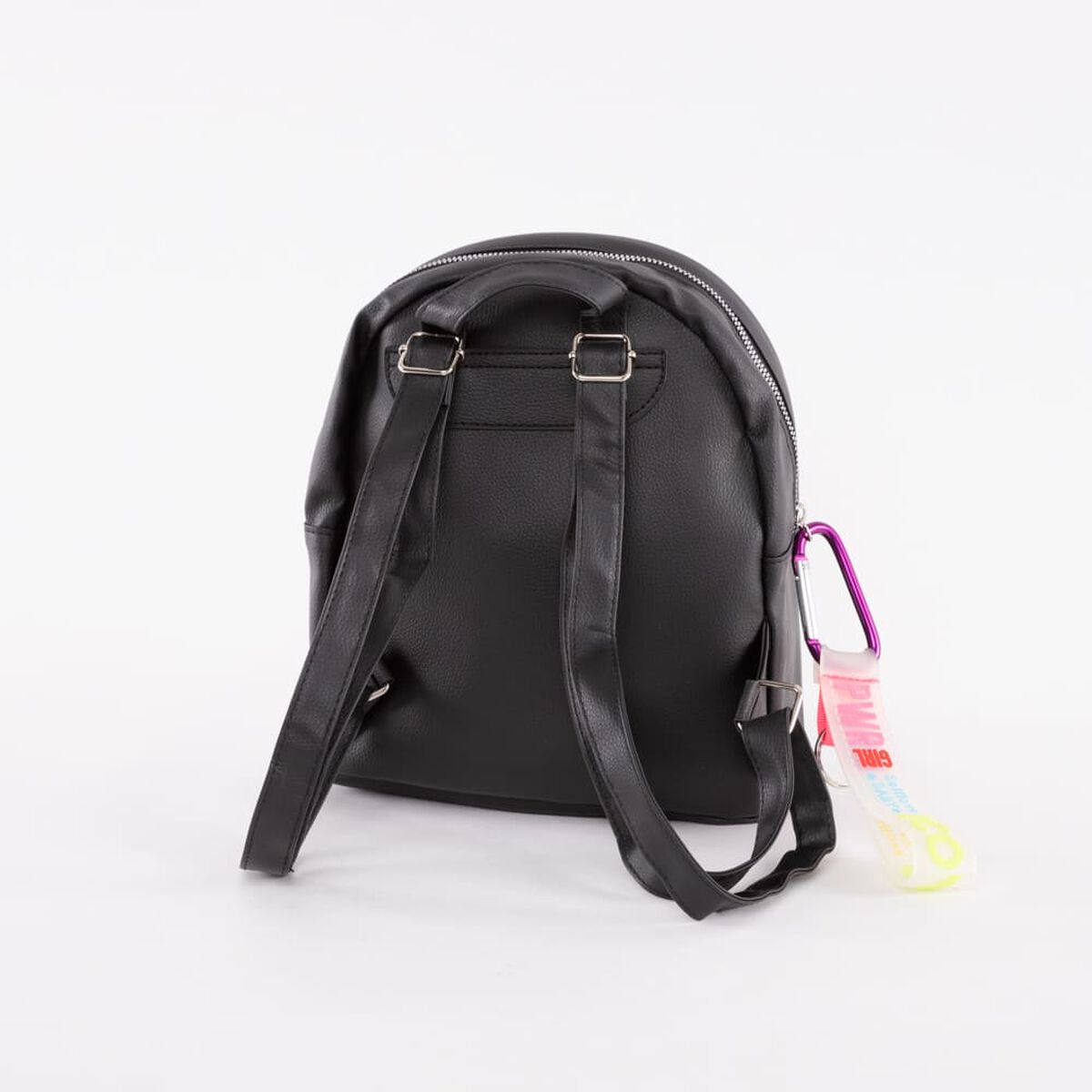 Mochila Lisa Negra Eco Cuero Mujer Icono