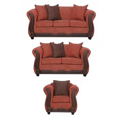 Imagen 1 del producto Juego de Living Black Factory Barcelona 6 Cuerpos Terracota