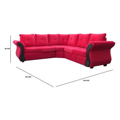 Imagen 2 del producto Sofá Seccional Almore Atlanta 5 Cuerpos Rojo