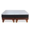 Cama Europea Latam Home Base Dividida Súper King Zen Top Foam Soft Velvet Chocolate