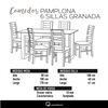 Juego de Comedor Latam Home Pamplona Murcia 6 Sillas Lino Gris Claro