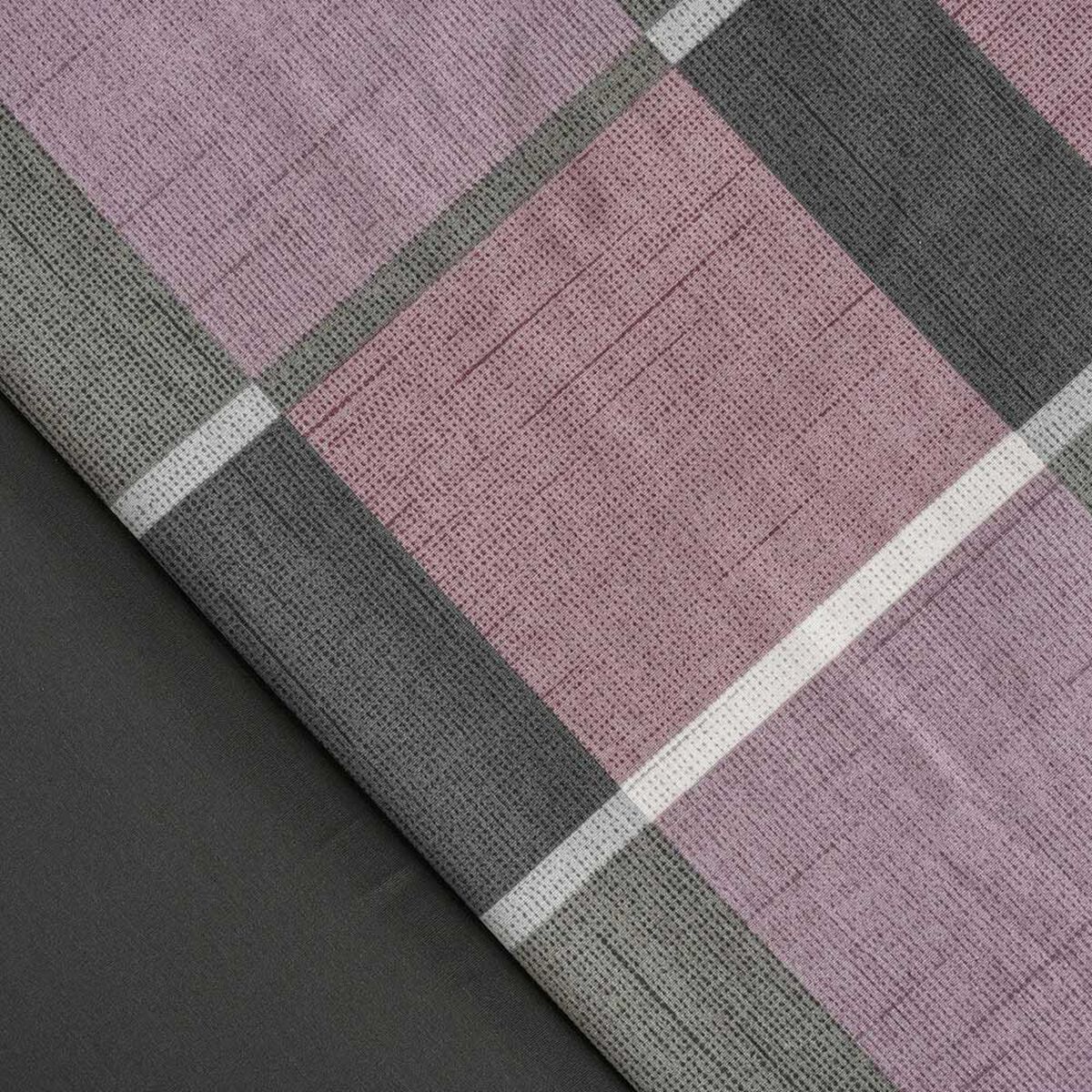 Juego de S&aacute;banas Cannon 200 Hilos King Check Rosa