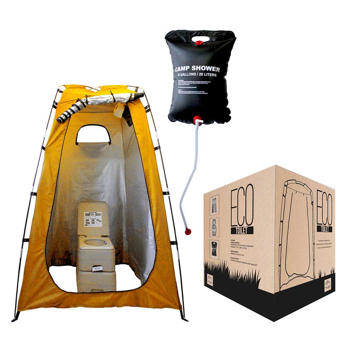 Baño Químico Portatil con Ducha Solar Miglu