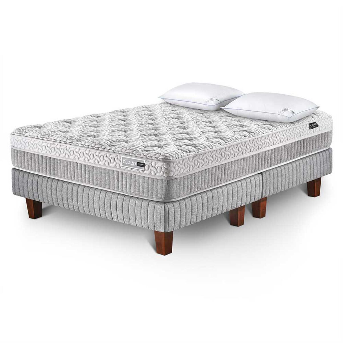 Juegos de Dormitorio Cama Europea Cannon Hybrid Cloud Súper King + 2 Almohadas