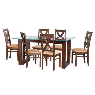 Imagen 1 del producto Juego de Comedor Latam Home Pamplona Murcia 6 Sillas Velvet Chocolate