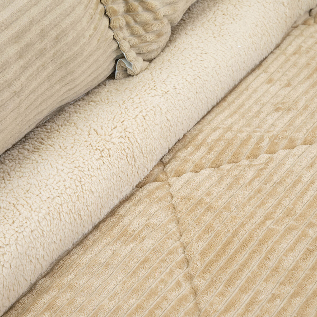 Cubrecama Doral King Beige Cotelón