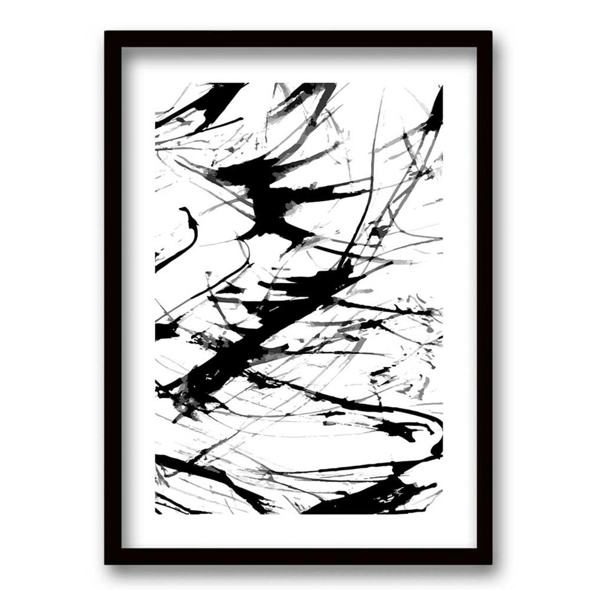 Cuadro Decorativo Retela Brush Black II 50 x 35 cm
