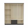 Clóset Vekkahome Pequim 6 Puertas 2 Cajones Negro