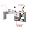 Escritorio Home Mobili Valencia 2 Cajones Blanco
