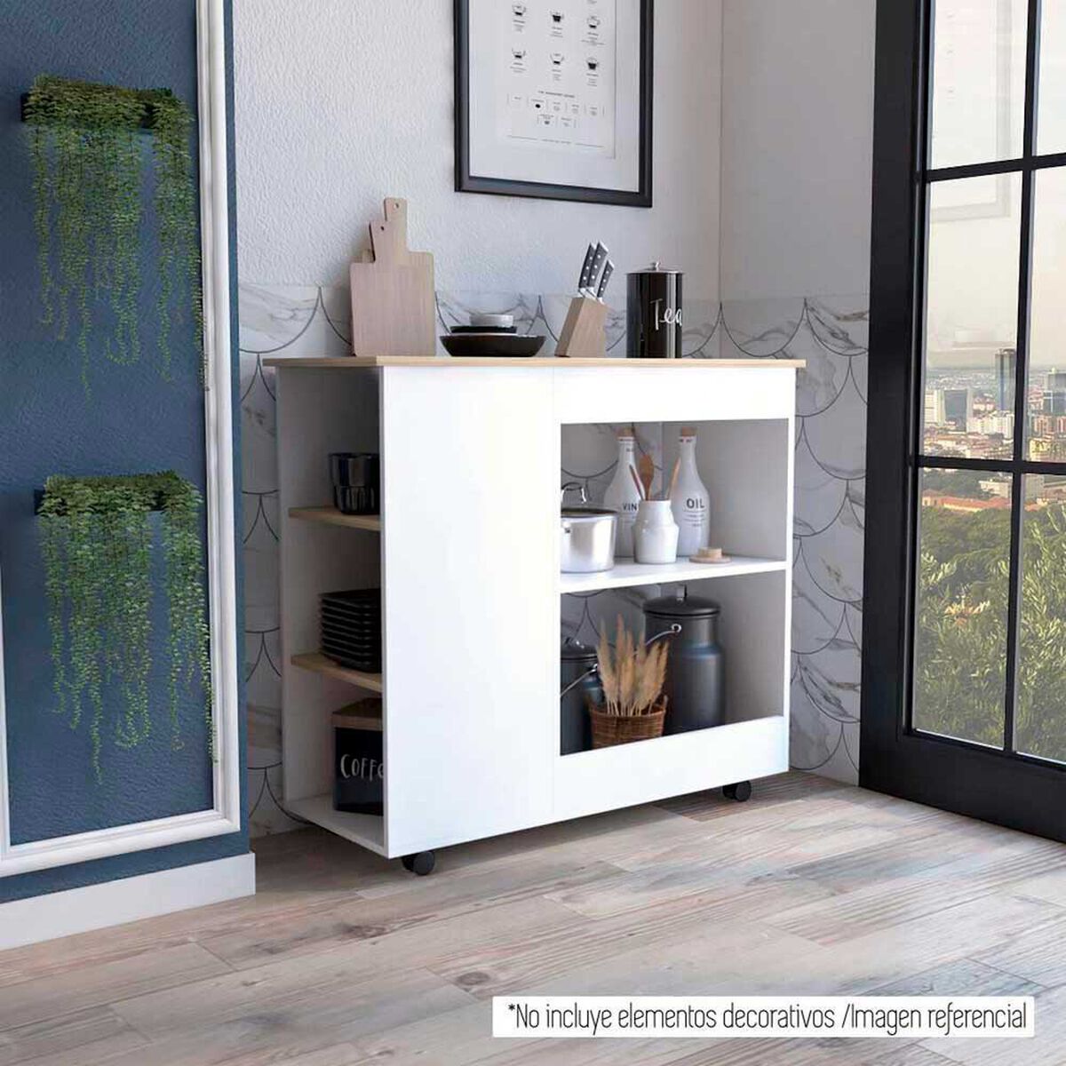 Mes&oacute;n TuHome 2 Puertas Bi Color Blanco Duna