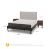 Cama Europea CIC King Smart + Respaldo Tigris + 2 Veladores
