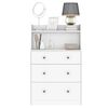 Cómoda Vekkahome White 3 Cajones Blanco