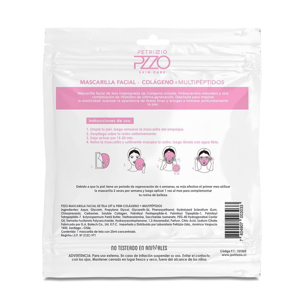 Mascarilla Reafirmante Lift & Fit Col&aacute;geno + Multip&eacute;ptidos