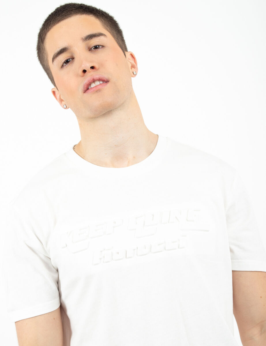 Polera Manga Corta Estampada Hombre Fiorucci
