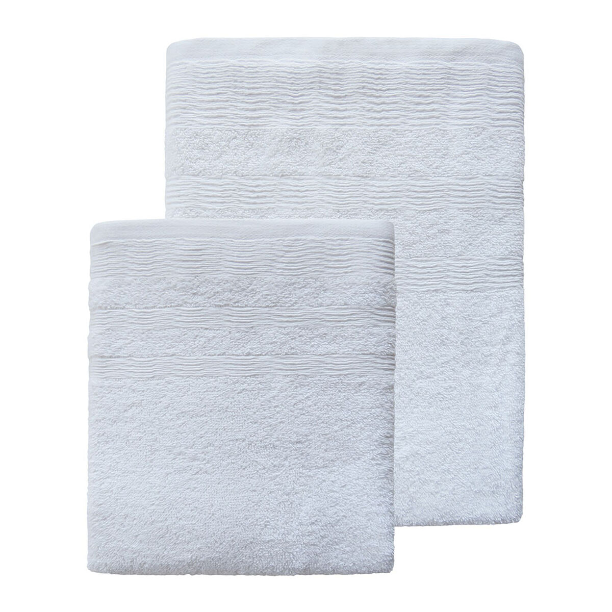 Set Toallas de Ba&ntilde;o Illusions 2 Piezas Blanco