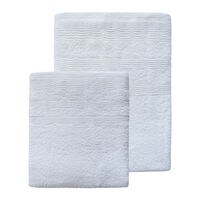 Set Toallas de Baño Illusions 2 Piezas Blanco