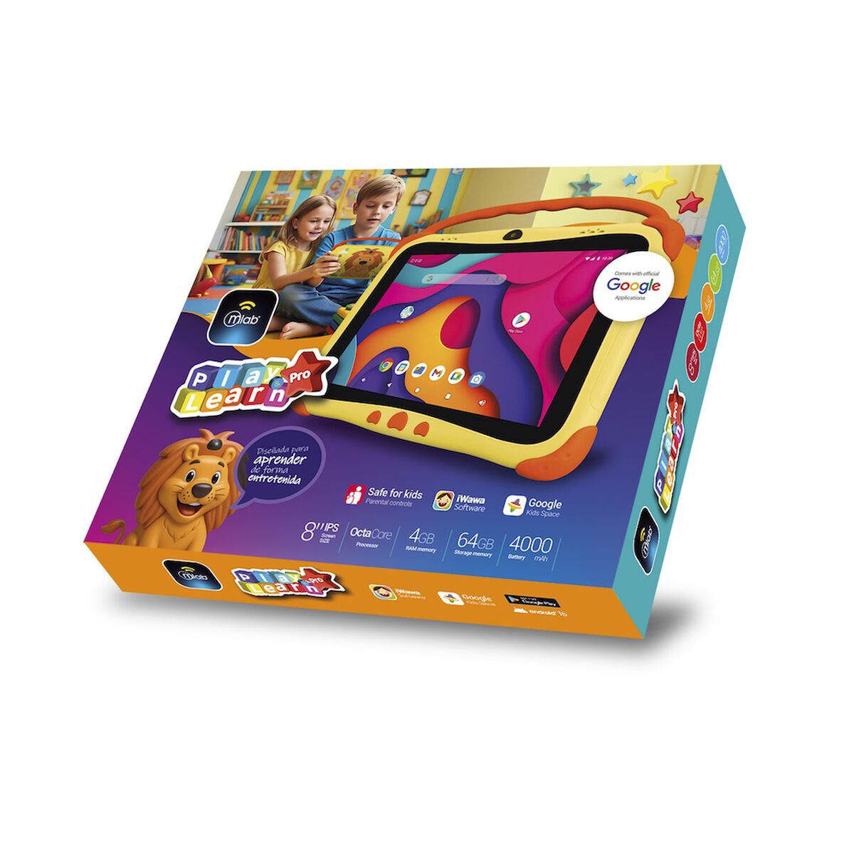 Tablet MLAB 9593 Octa Core A523 4GB 64GB 8" Amarillo / Naranjo