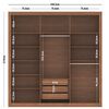 Closet Altavision Miletto 6 Puertas 3 Cajones Caf&eacute; Blanco