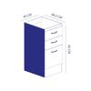Mueble de Cocina Base Mobikit 3 Cajones Acacia Blanco