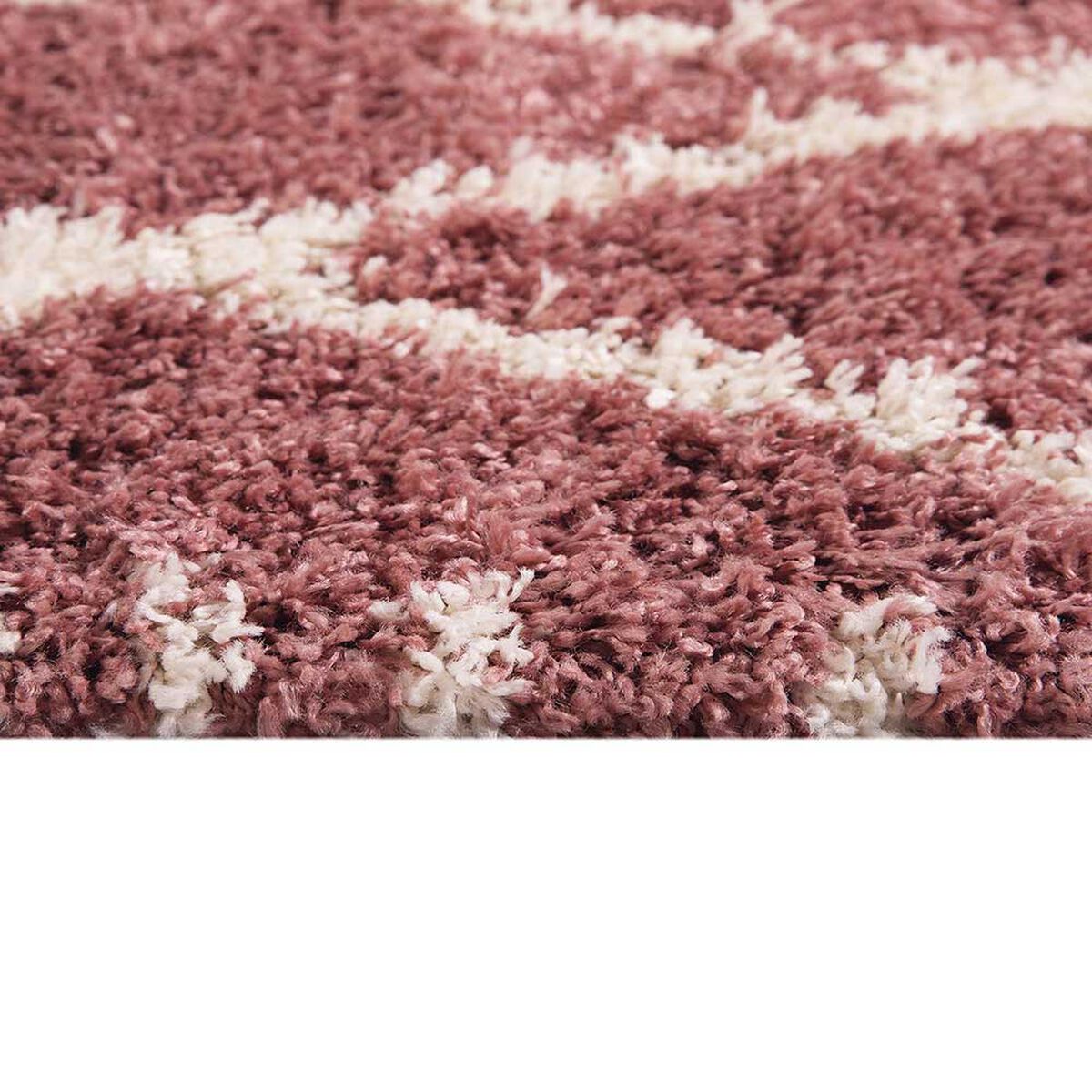 Alfombra Dib Shaggy Design 150 x 220 cm Rosa