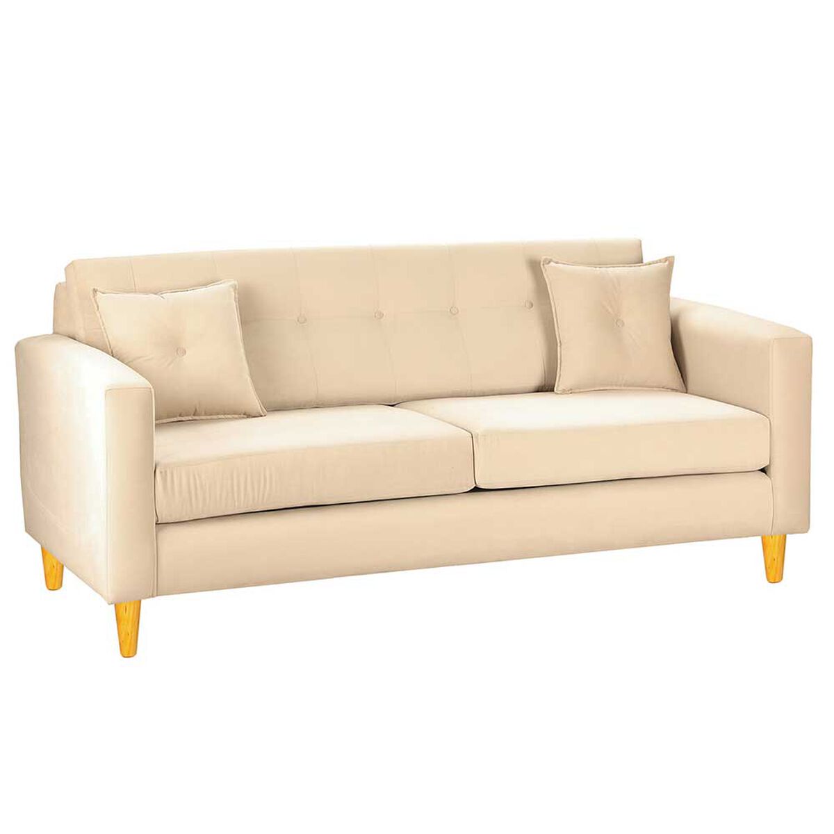 Sofá Bodevir New Retro Felpa 04 3 Cuerpos Beige 