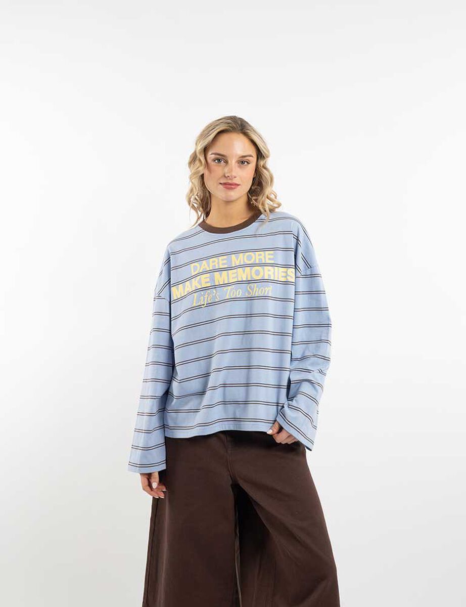 Polera Oversize Manga Larga Mujer Icono
