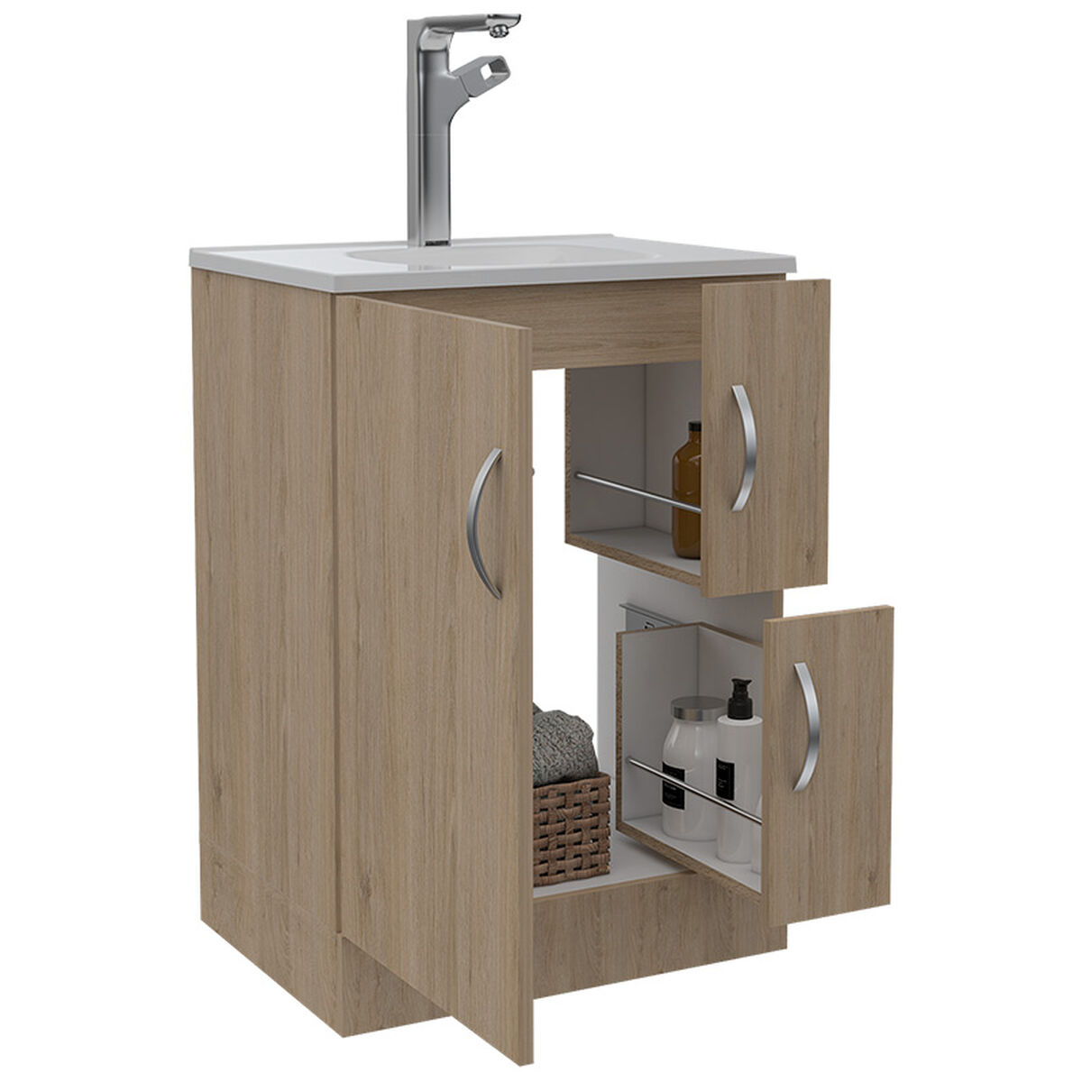 Set Mueble de Baño + Espejo de Baño + Lavamanos