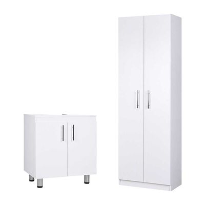 Imagen 2 del producto Combo Vanitorio 2 Puertas + Despensero de Baño 2 Puertas CIC Blanco