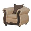 Juego de Living Black Factory Serrana Sofá 3 Cuerpos + Dos Sillones 1 Cuerpo Beige