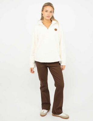 Imagen 2 del producto Polerón Peludo Mujer Icono Crudo, Fucsia, Negro, Petroleo