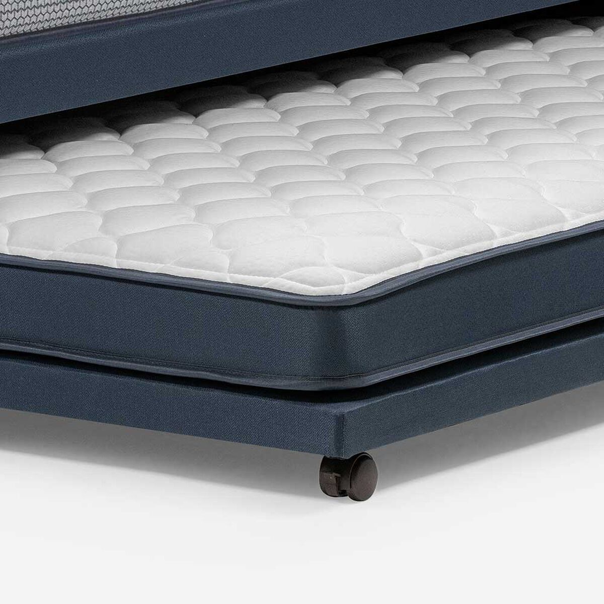 Cama Nido Rosen 1,5 Plazas Indie + Respaldo Maurice Azul
