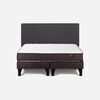Cama Europea Rosen 2 Plazas Ergo T + Respaldo Grafito