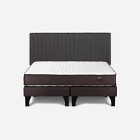 Cama Europea Rosen 2 Plazas Ergo T + Respaldo Grafito