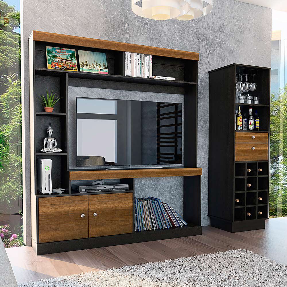 Estante + Mueble de Bar TuHome Clasicc