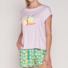 Pijama de Algodón Manga Corta Mujer Intime