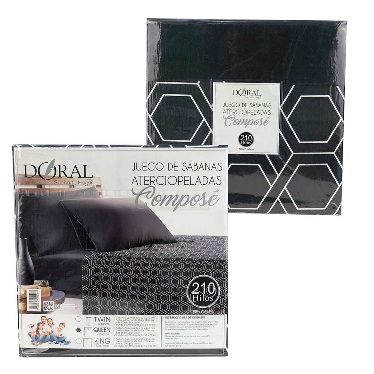 Juego de Sábanas Doral 2 Plazas Aterciopeladas D6
