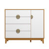 Cómoda Vekkahome Ipe 1 Puertas 4 Cajones Café