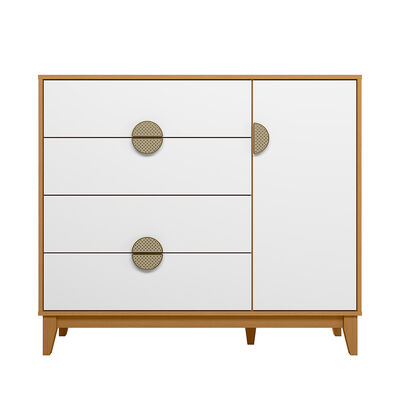 Imagen 2 del producto Cómoda Vekkahome Ipe 1 Puertas 4 Cajones Café