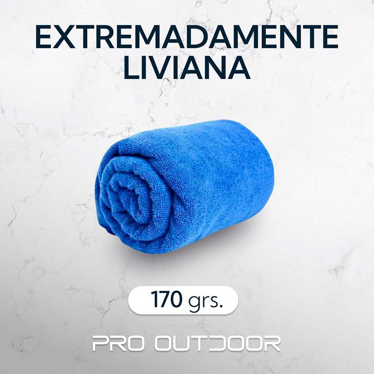 Pack 2 Toallas Microfibra Terry Azul Pro Outdoor