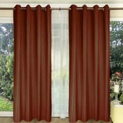 Combo Cortinas Doral Emilia 220 x 140 cm Terracota
