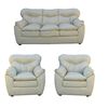 Juego de Living Almore Belén Sofá 3 Cuerpos + Dos Sillones 1 Cuerpo Beige