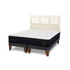 Cama Europea CIC Base Dividida 2 Plazas Súper Premium + Respaldo Torino Alpino