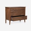 Cama Europea Rosen Base Dividida 2 Plazas Ergo T + Respaldo + 2 Veladores Ferrara + Cómoda Baker
