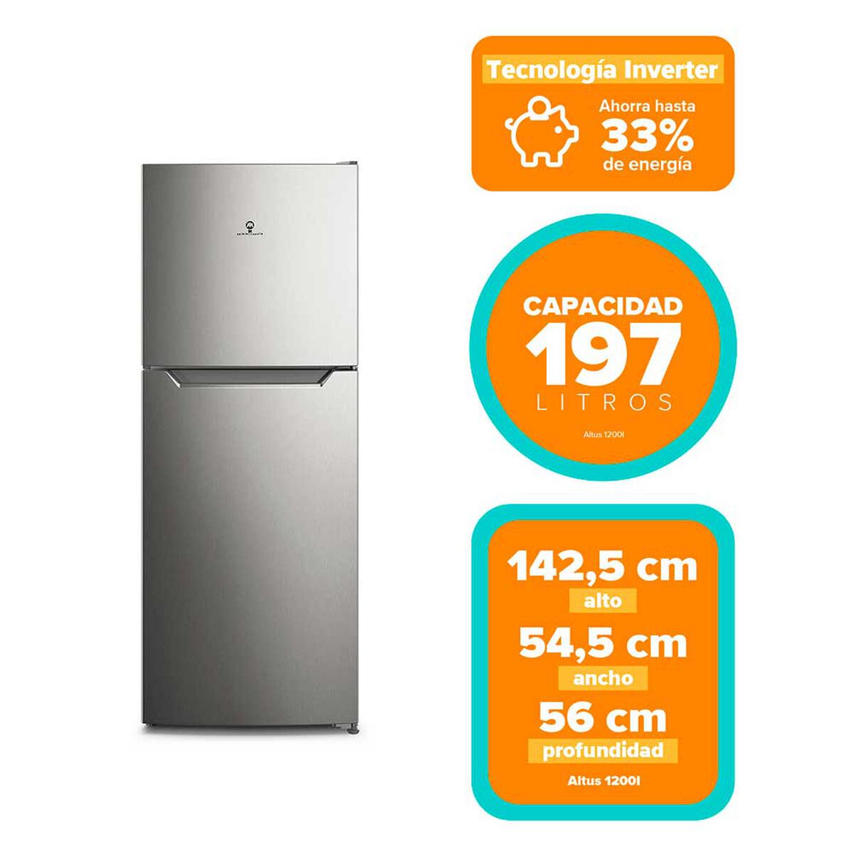 Refrigerador No Frost Mademsa Altus 1200I 197 lts&nbsp;