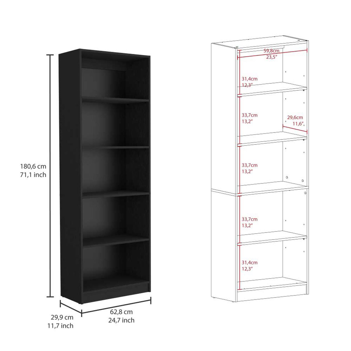 Estante 4 Repisas + Estante 5 Repisas TuHome Home Wengue