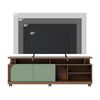 Rack TV Onessta Jurere Rack Hasta 75" Café y Verde